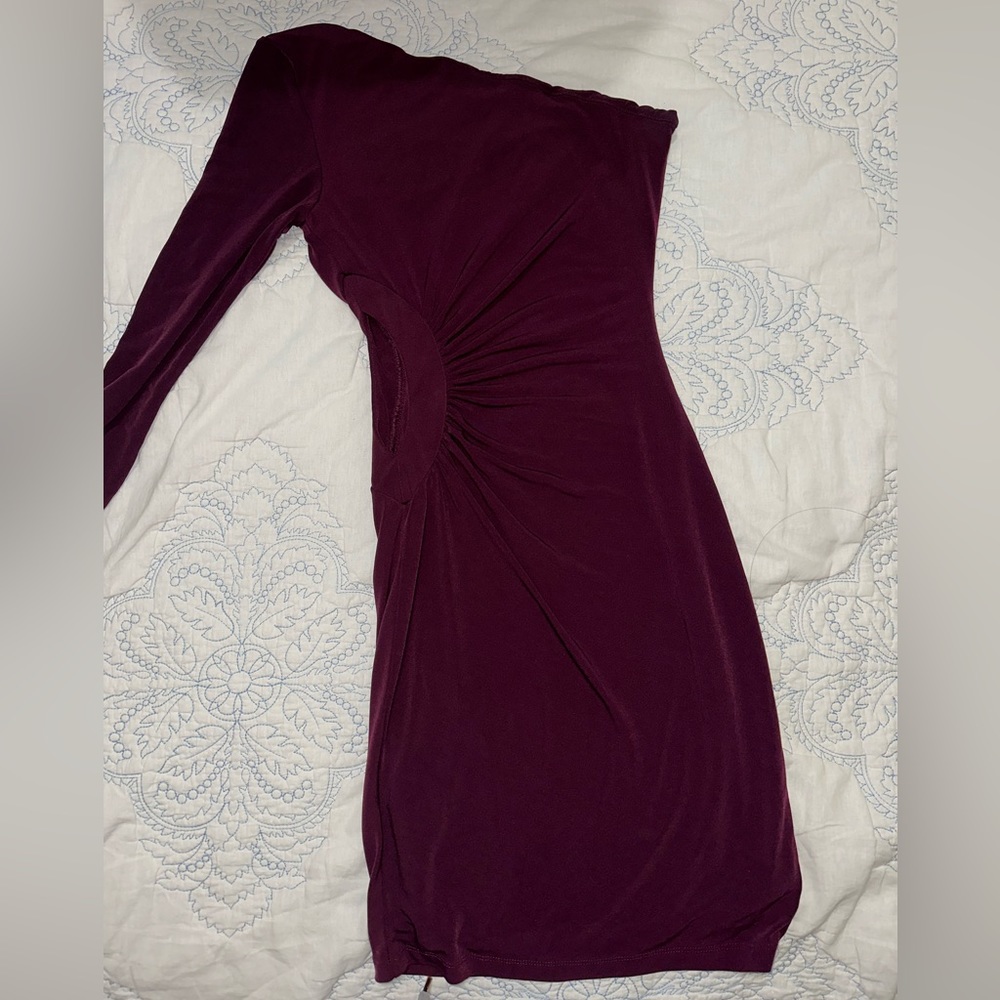 GUESS one shoulder cut out mini dress